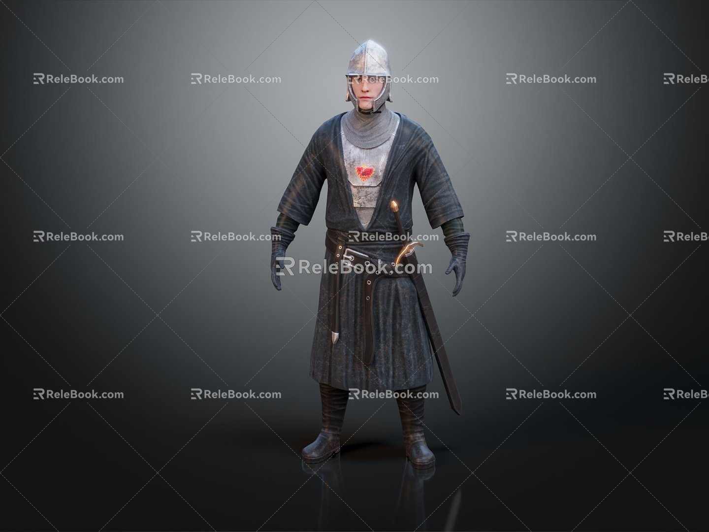 Modern Man Warrior Samurai Soldier 3d model