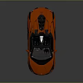 Orange Convertible Sports Car with Modern Aerodynamic Design Black Accents Open Top and Shiny Wheels