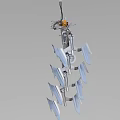 Industrial Tillage Equipment With Suspended Multiple Blue Blades And Mechanism