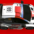 Red White Black High Performance Racing Car With RCC EC 69 Race Design Logos
