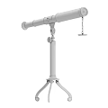 Vintage Commercial Telescopes With Wooden Brass Bodies And Tripod Stands