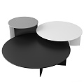 Modern Coffee Table Round Table Side Letter Coffee Table Coffee Table Combination Simple Coffee Table Round Coffee Table 3d model