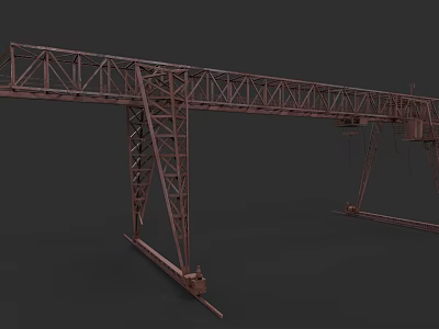 Heavy Duty Industrial Gantry Crane With Steel Frame Structure For Lifting Operations 3d model