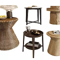Various Stylish Side Tables With Rattan Wooden And Stone Designs For Home Decor