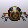 Modern drone future sci-fi sphere drone 3d model