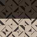 Modern Wall Paneling With Geometric Patterns In Dark And Light Color Tones 3d model