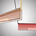 Modern Geometric Chandelier With Sleek Metal Frame And Glass Shade For Dining Room