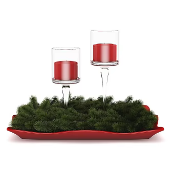 Modern candles 3d model