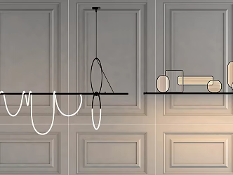 Modern chandelier 3d model