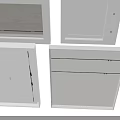 Modern Ceiling Panel Design With Frame Structure And Installation Details From Different Angles 3d model