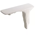 Modern White Console Table with Sculptural Irregular Leg Design and Smooth Surface 3d model