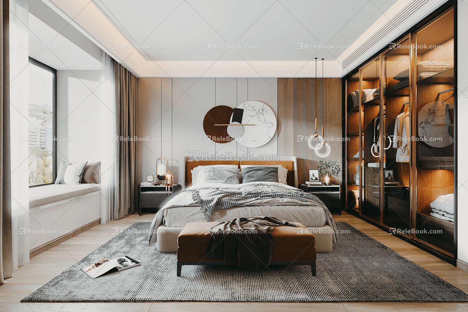 Light Luxury Master Bedroom model