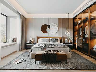 Light Luxury Master Bedroom model