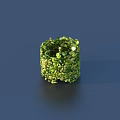 Fresh Green Leafy Vegetable Ring Shape Decorative Food Platter With Glossy Texture 3d model