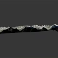 Detailed 3D Mountainous Terrain Model With Valleys Rivers And Elevation Features