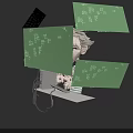 Man Partially Hidden By Green Code Blocks In Digital Black Background Scene
