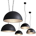 Modern Hemispherical Shade Pendant Lights in Multiple Colors for Home Decor 3d model