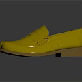 Stylish Yellow Leather Loafers Slip On Style For Comfortable Casual Wear