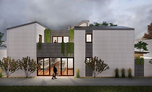 Modern Single-family Villa Country Residence Double-family One-family Two-family Brothers Residence 3d model