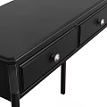 Modern Black Wooden Tables With Drawers Two Piece Set For Home Decor