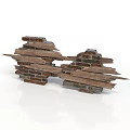 Distressed Brick Wall And Weathered Wooden Planks For Decorative Elements
