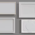 Modern Ceiling Design With Various Square Rectangular White Gypsum Panel Styles
