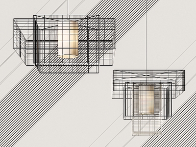 Modern chandelier 3d model