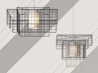 Modern chandelier 3d model