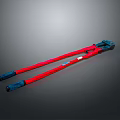 Industrial Heavy Duty Manual Bolt Cutter With Red Long Handle And Blue Grip Tool