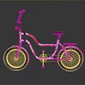 Modern Stylish White and Red Bicycle with Black Seat Rear Rack and Spoked Wheels