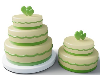 Love Cake Cartoon Wedding Theme Cartoon Style Cake Q Version Birthday Cake Valentine Cake Cartoon Style Icon 3d model