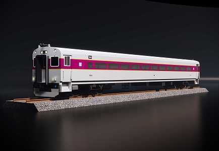 modern train passenger car 3d model