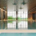 New Chinese Swimming Pool 3d model