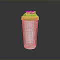 Transparent Shaker Bottle With Green Lid For Daily Fitness And Hydration