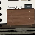 Log-style bucket cabinet 3d model