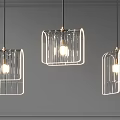 Modern Pendant Lights with Minimalist Design Metal Frame and Transparent Glass for Home Interior Decoration