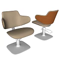 Modern Massage Chairs With Beige And Orange Upholstery And Metal Bases