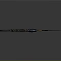 Decorated Rifle With Orange And Blue Flame Patterns Ornate Design Shiny Surface