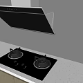Modern Kitchen Interior With Sleek Black Range Hood Gas Stove White Countertop And Light Cabinets