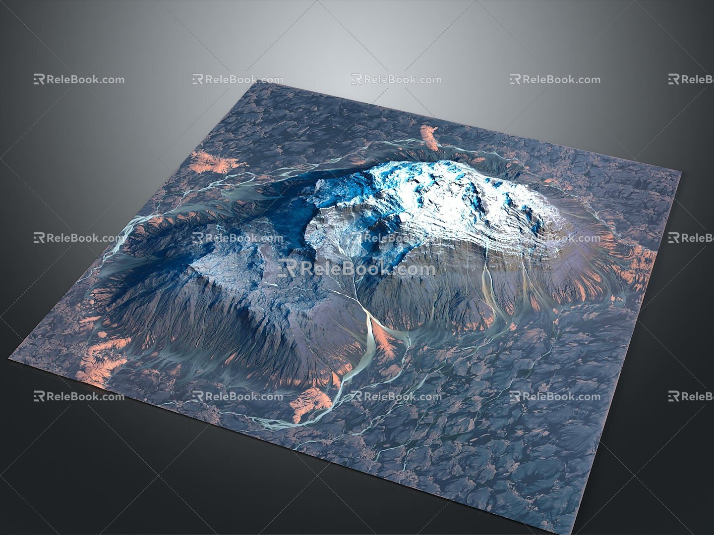 Volcanic Geographical Vein Terrain Mountain Shape Ridge Beam Valley Mountain Range Gorge Geomorphology Mountain Peak Mountain 3d model