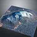 Volcanic Geographical Vein Terrain Mountain Shape Ridge Beam Valley Mountain Range Gorge Geomorphology Mountain Peak Mountain 3d model