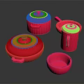 Pink Kitchenware Set With Pots Bowls And Mug For Modern Home Use