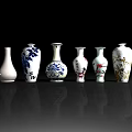 Multiple Ceramic Vases With Various Colorful Traditional And Modern Decorative Patterns