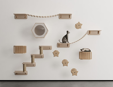 Modern Cat Climbing Rack Cat Rack Cat Nest 3d model