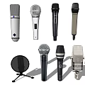Various Professional Microphones With Handheld Condenser Pop Filter And Classic Designs