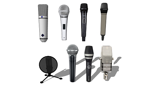 Modern Microphone Mike 3d model