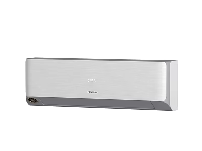 Haier Air Conditioner Fan With Sleek Modern Wall Mounted Silver Design 3d model
