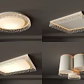 Modern Ceiling Lights with Round Square and Cylindrical Shapes Metal Frame LED Strips