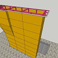 Sports Equipment With Yellow Main Structure And Pink Top Frame Design