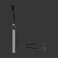 Elliptical Trainer With Black Handlebars White Vertical Post And Pedal Base